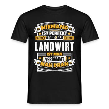 Lustiger Spruch Landwirt - Männer T-Shirt - Schwarz - Vorne - AI Model Male 178 light (178cm)