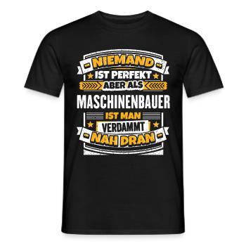 Lustiger Maschinenbauer - Männer T-Shirt - Schwarz - Vorne - AI Model Male 178 light (178cm)