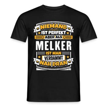 Lustiger Melker - Männer T-Shirt - Schwarz - Vorne - AI Model Male 178 light (178cm)