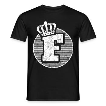 Stylischer Buchstabe F mit Krone - Männer T-Shirt - Schwarz - Vorne - AI Model Male 178 light (178cm)
