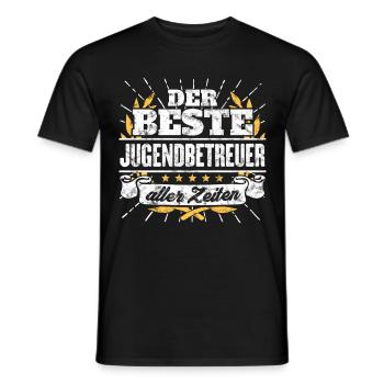Bester Jugendbetreuer Spruch Geschenk Shirt - Männer T-Shirt - Schwarz - Vorne - AI Model Male 178 light (178cm)