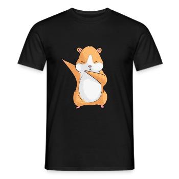 Dancing Hamsters - Teddyhamster Dabbing Dancing - Men's T-Shirt - black - Front - AI Model Male 178 light (178cm)