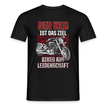 Biker aus leidenschaft - Männer T-Shirt - Schwarz - Vorne - AI Model Male 178 light (178cm)