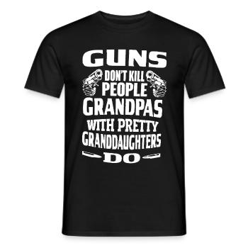 Gewehre töten nicht Menschen Grandpas - Männer T-Shirt - Schwarz - Vorne - AI Model Male 178 light (178cm)