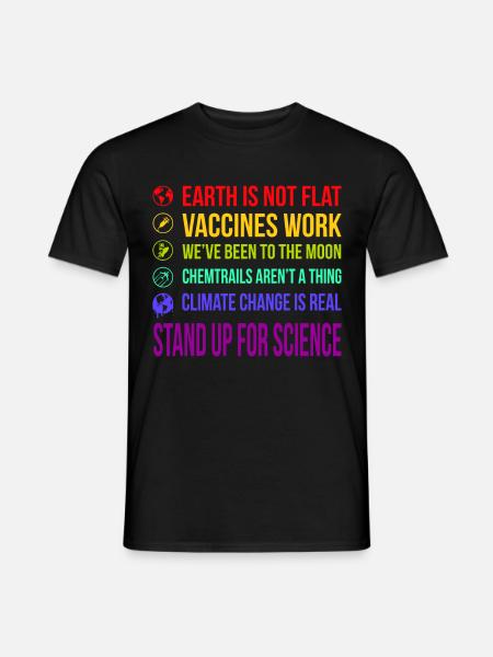 Stand up for science - Men's T-Shirt - black