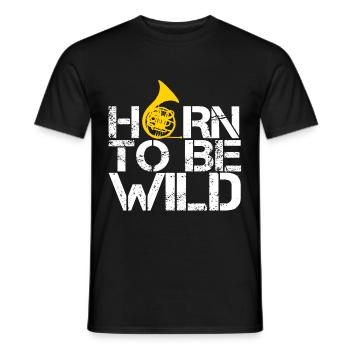 Avertisseur BE WILD - T-shirt homme - noir - Devant - AI Model Male 178 light (178cm)