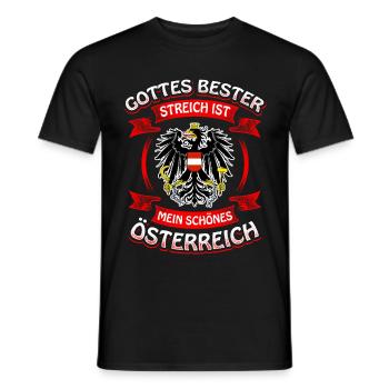 Gottes Bester streich-Österreich - Männer T-Shirt - Schwarz - Vorne - AI Model Male 178 light (178cm)