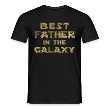 best father in the galaxy - Men's T-Shirt - black - Front - AI Model Male 178 light (178cm)
