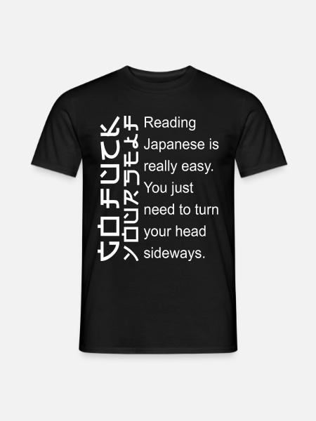 Reading Japanese is really easy - Men's T-Shirt - black