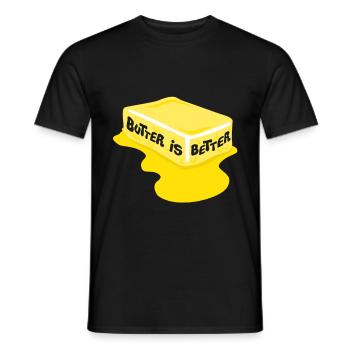 Le beurre est mieux cuisinier - T-shirt homme - noir - Devant - AI Model Male 178 light (178cm)