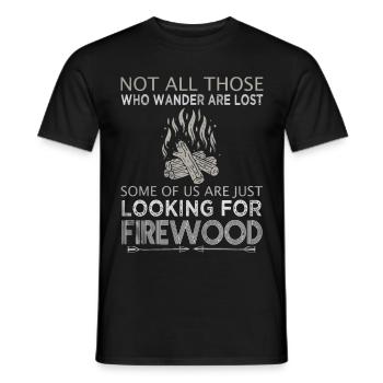 Nicht alle, die wandern, sind verloren - Männer T-Shirt - Schwarz - Vorne - AI Model Male 178 light (178cm)