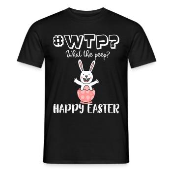 #WTP What the peep Funny WTF Easter Shirt - Männer T-Shirt - Schwarz - Vorne - AI Model Male 178 light (178cm)