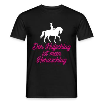 Hoof beat is my heartbeat - horse shirt - Men's T-Shirt - black - Front - AI Model Male 178 light (178cm)