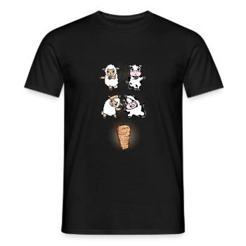 Lamb et fusion de veau pour Doner - T-shirt homme - noir - Devant - AI Model Male 178 light (178cm)