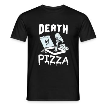 Pizza Death - Men's T-Shirt - black - Front - AI Model Male 178 light (178cm)