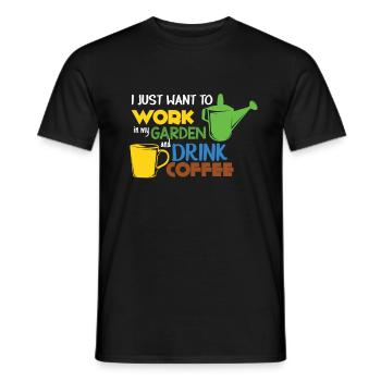 Garten Gartenarbeit Oma Opa Kaffee Geschenk Gärtne - Männer T-Shirt - Schwarz - Vorne - AI Model Male 178 light (178cm)