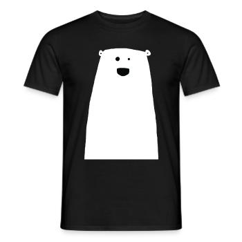 Glücklicher, niedlicher Eisbär - Männer T-Shirt - Schwarz - Vorne - AI Model Male 178 light (178cm)