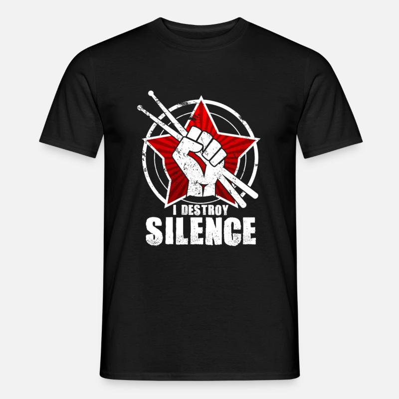 Drummer Schlagzeuger Schlagzeug Geschenk - Männer T-Shirt - Schwarz
