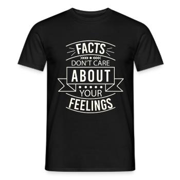 Les faits ne se soucient pas de vos sentiments - T-shirt homme - noir - Devant - AI Model Male 178 light (178cm)