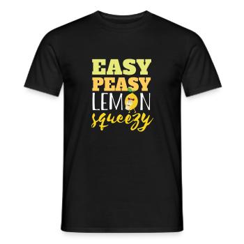 Easy Peasy Lemon Squeezy - Men's T-Shirt - black - Front - AI Model Male 178 light (178cm)