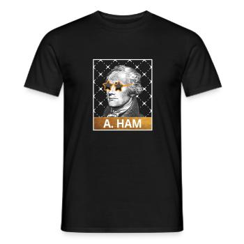 Alexander Hamilton US Gründervater - Männer T-Shirt - Schwarz - Vorne - AI Model Male 178 light (178cm)
