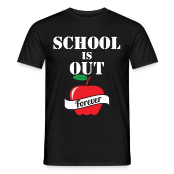 School is Out Forever Teacher Retirement - Männer T-Shirt - Schwarz - Vorne - AI Model Male 178 light (178cm)