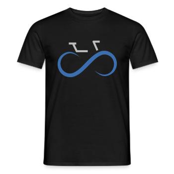 Road Bike Bicycle Infinity Bike Biking - Men's T-Shirt - black - Front - AI Model Male 178 light (178cm)
