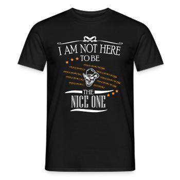 not nice nasty mean nasty annoyed dishonest - Men's T-Shirt - black - Front - AI Model Male 178 light (178cm)