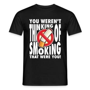 Not Smoking, Non-Smoker Uncool, Tobacco Shirt - Men's T-Shirt - black - Front - AI Model Male 178 light (178cm)