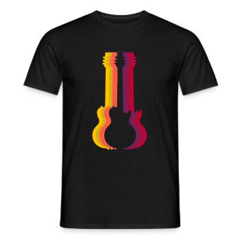 Gitarre - Männer T-Shirt - Schwarz - Vorne - AI Model Male 178 light (178cm)
