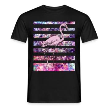 Rosa Flamingo - Männer T-Shirt - Schwarz - Vorne - AI Model Male 178 light (178cm)