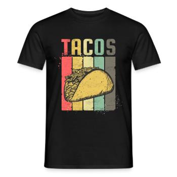 Taco, Tacos, Vintage, cadeau - T-shirt homme - noir - Devant - AI Model Male 178 light (178cm)