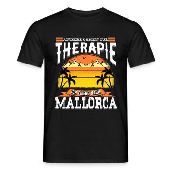 Mallorca Therapie Urlaub Sonne Saufen Bier Strand - Männer T-Shirt - Schwarz - Vorne - AI Model Male 178 light (178cm)