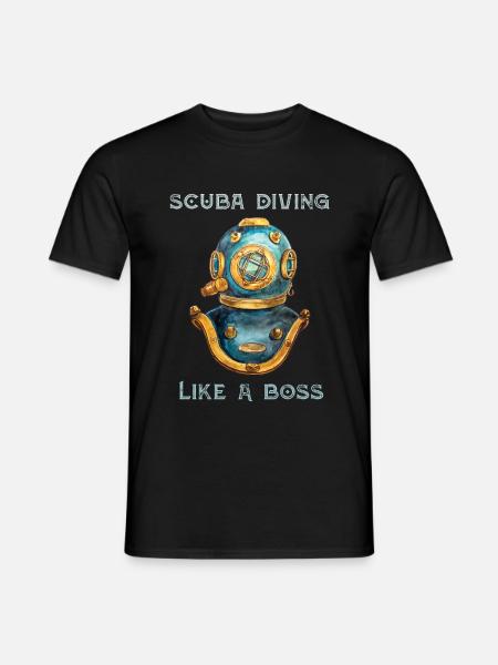 Scuba Diving Like A Boss - Men's T-Shirt - black