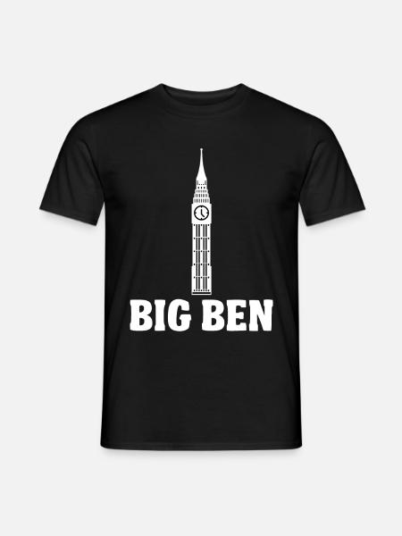Big Ben Platz cooles Geschenk - Männer T-Shirt - Schwarz