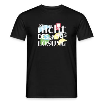 Lösung Rätsel Aufgabe - Männer T-Shirt - Schwarz - Vorne - AI Model Male 178 light (178cm)