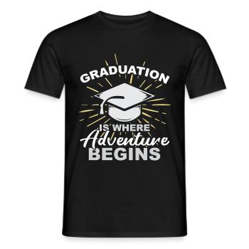 Graduation nice cool gift - Men's T-Shirt - black - Front - AI Model Male 178 light (178cm)