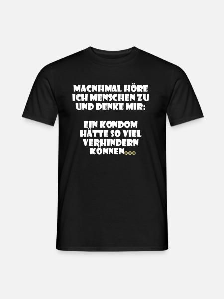 Stupid people condom design - Men's T-Shirt - black