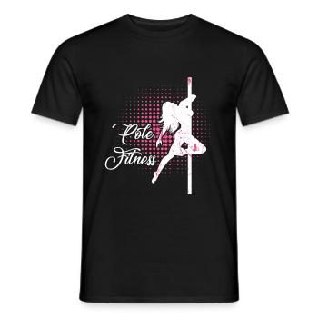 Pole Fitness Tshirt Geschenk - Männer T-Shirt - Schwarz - Vorne - AI Model Male 178 light (178cm)