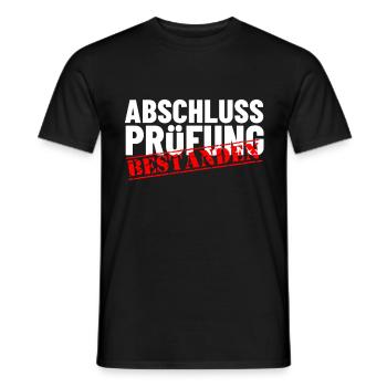 Abschlussprüfung Bestanden Geschenk - Männer T-Shirt - Schwarz - Vorne - AI Model Male 178 light (178cm)