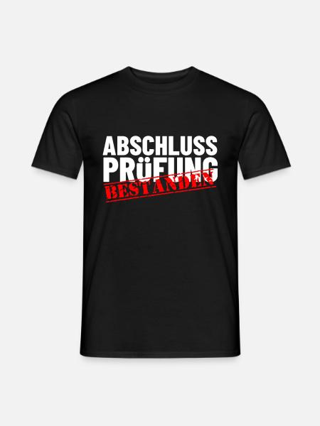 Abschlussprüfung Bestanden Geschenk - Männer T-Shirt - Schwarz