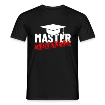 Master Studium bestanden - Geschenk zum Master - Männer T-Shirt - Schwarz - Vorne - AI Model Male 178 light (178cm)