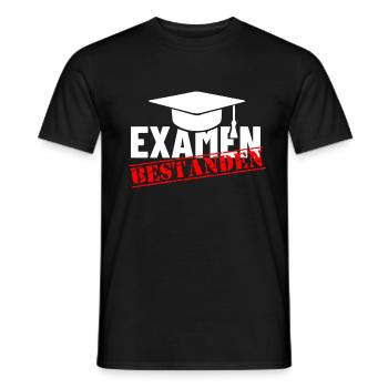 Examen bestanden - Geschenk zum Examen - Männer T-Shirt - Schwarz - Vorne - AI Model Male 178 light (178cm)