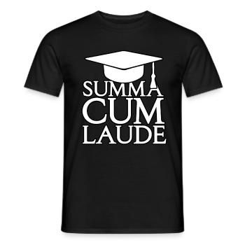 Summa cum laude - Männer T-Shirt - Schwarz - Vorne - AI Model Male 178 light (178cm)