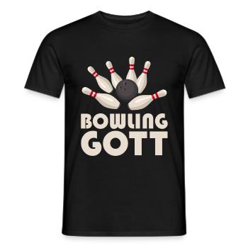 Bowling Gott I Bowlingkugel I Bowling T-Shirt - Männer T-Shirt - Schwarz - Vorne - AI Model Male 178 light (178cm)