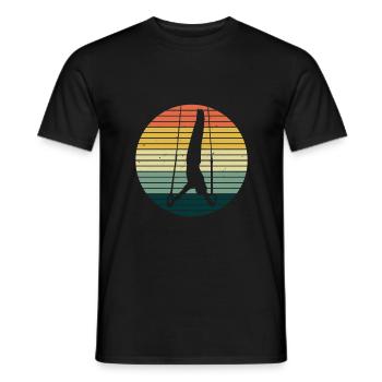 Gymnastique. Sportifs. Gymnastique artistique aux anneaux. Rétro - T-shirt homme - noir - Devant - AI Model Male 178 light (178cm)