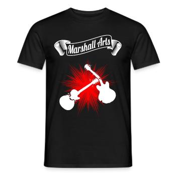 Marshall Arts guitar - Men's T-Shirt - black - Front - AI Model Male 178 light (178cm)