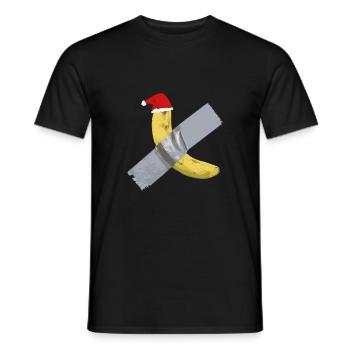 Banana Tape Christmas - Men's T-Shirt - black - Front - AI Model Male 178 light (178cm)