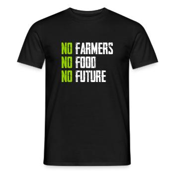 No Farmers - No Food - No Future - Bauer Landwirt - Männer T-Shirt - Schwarz - Vorne - AI Model Male 178 light (178cm)