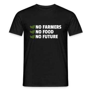 No Farmers - No Food - No Future - Farmer Farmer - Men's T-Shirt - black - Front - AI Model Male 178 light (178cm)